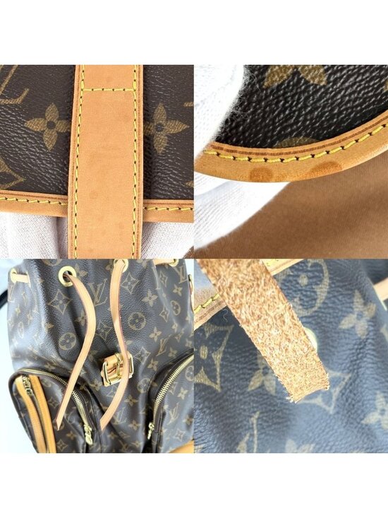 Louis Vuitton Backpack Sac a Dos Bosfall Monogram Canvas Brown Gold Vintage